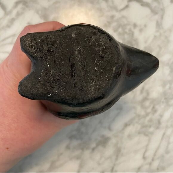 Vintage Oaxaca Negro Mexican Pottery Bird Vase - Picture 7 of 7